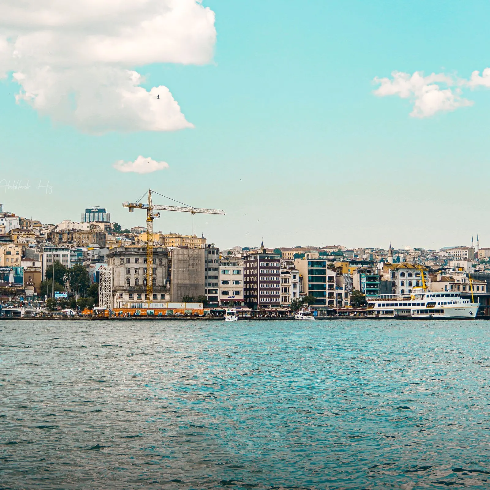 Istanbul waterfront and ferries